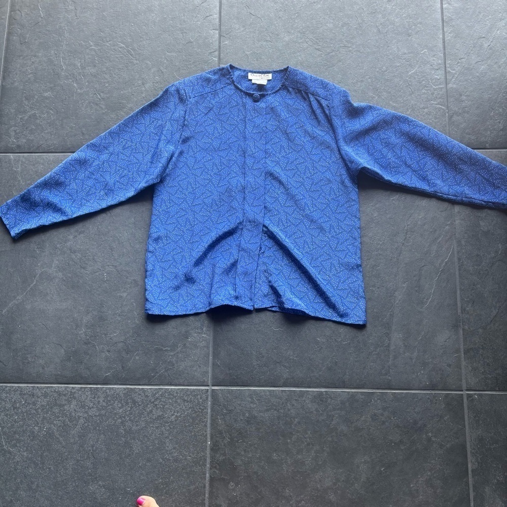 Vintage Oscar de la Renta Expressions Blouse - Size 14 - Picture 5 of 5